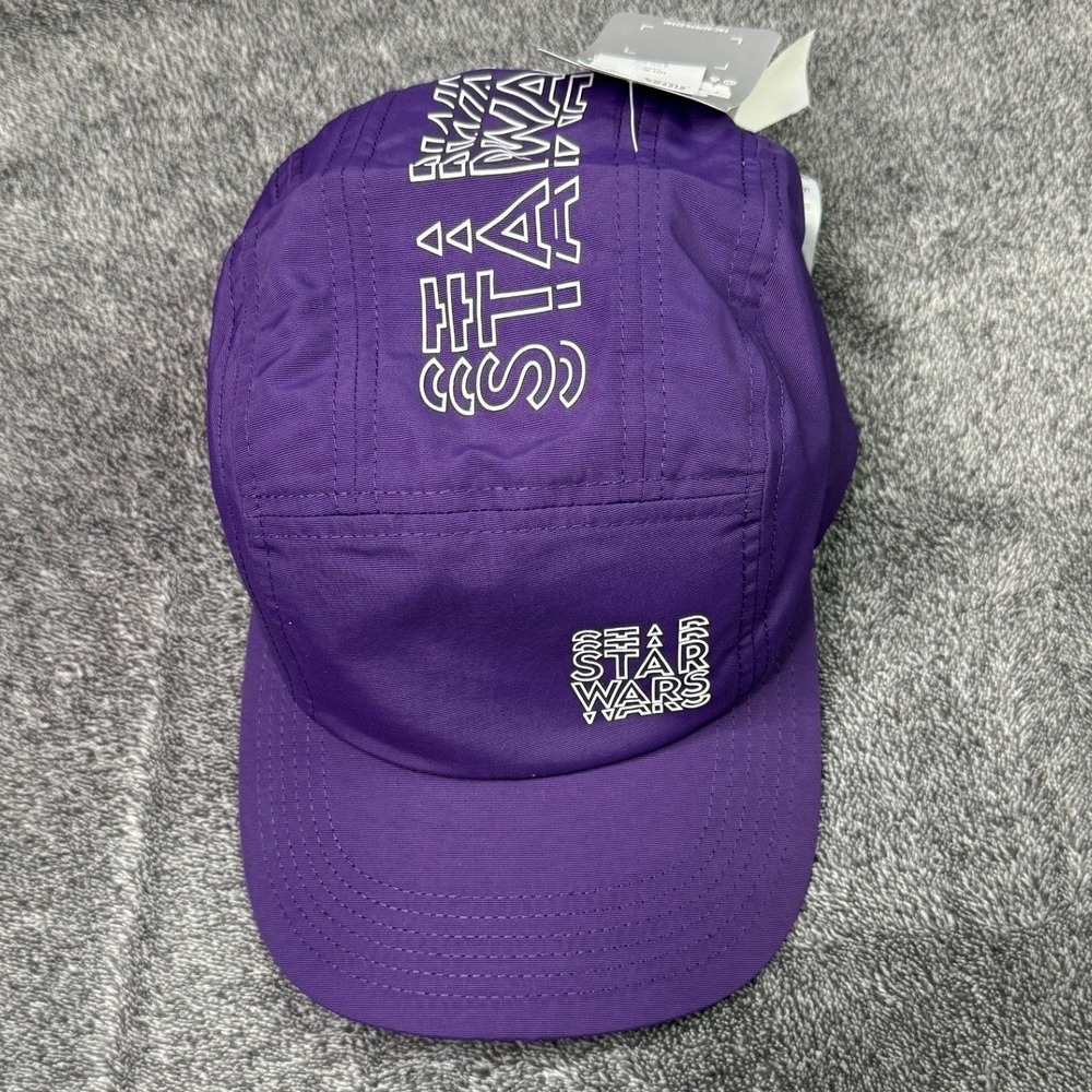 Disney Star Wars Purple 5 Panel Camper Hat Adjustable Buckle Strap Adult New